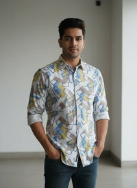 Premium Cotton Laffer Print Full Sleeve Shirt