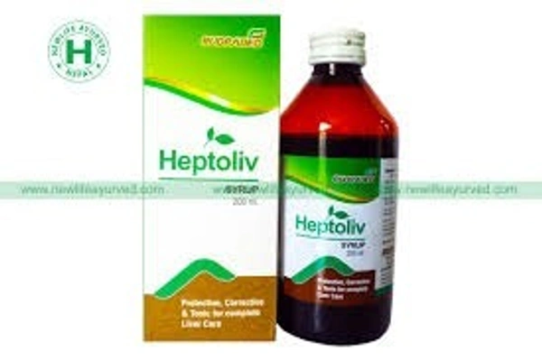 RUDRADEV Heptoliv Syrup – Ayurvedic Liver Tonic for Detox, Digestion & Liver Health - Gray, AYURVED, 200 ML, BOX