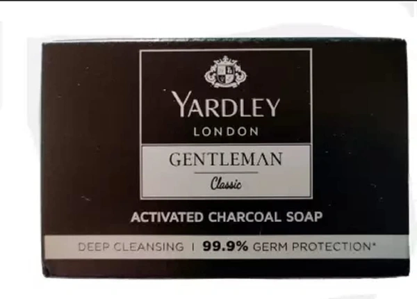 Yardley London Bathing Soap Gentleman Classic Activated Charcoal Soap, 100g