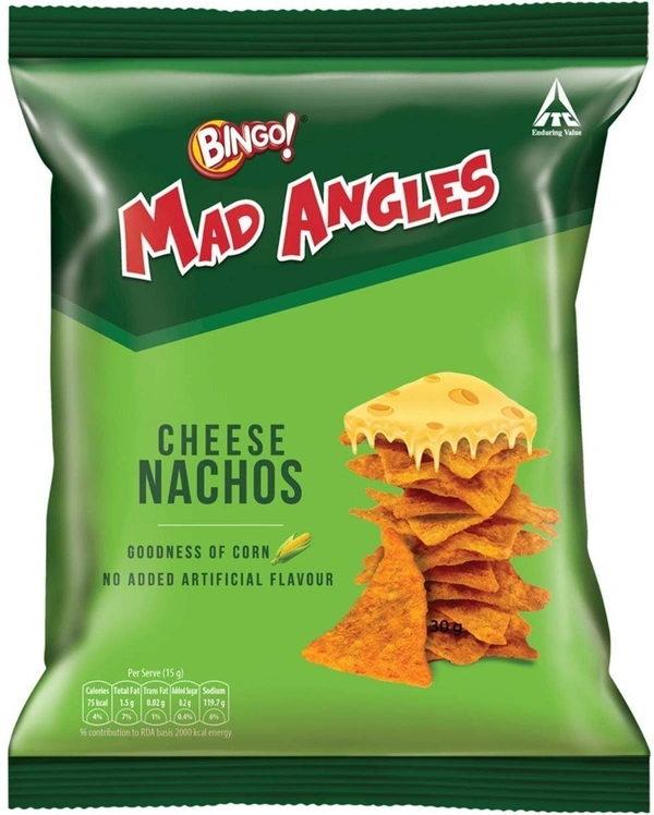 Bingo Mad Angels Cheese Nachos. - 120g