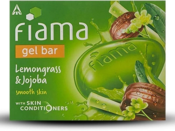 Fiama Gel Bar Lemongrass and Jojoba for smooth skin, with skin conditioners(pack Of 3), 125g