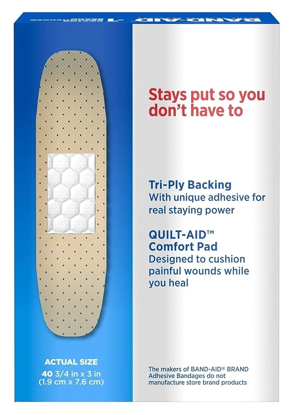 Band - Aid Brand Tru - Stay Sheer Strips Adhesive Bandages for First Aid and Wound Care, All One Size, 40 ct - 30 Pcs