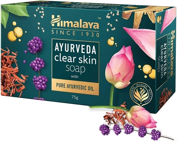 Himalaya Ayurveda Clear Skin Soap With Pure Ayurvedic Oil, 75g - 75g