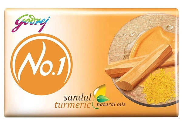 Godrej No.1 Sandal& Turmeric Soap, 125g - 125g