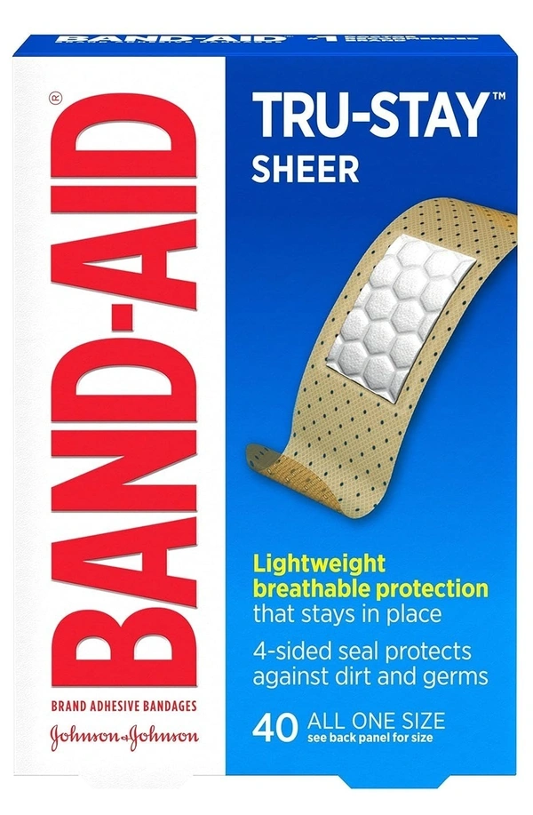 Band - Aid Brand Tru - Stay Sheer Strips Adhesive Bandages for First Aid and Wound Care, All One Size, 40 ct - 30 Pcs