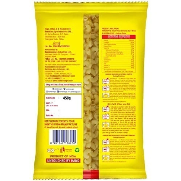 Bambino Pasta Macroni Elbow Pouch, 400g - 400g