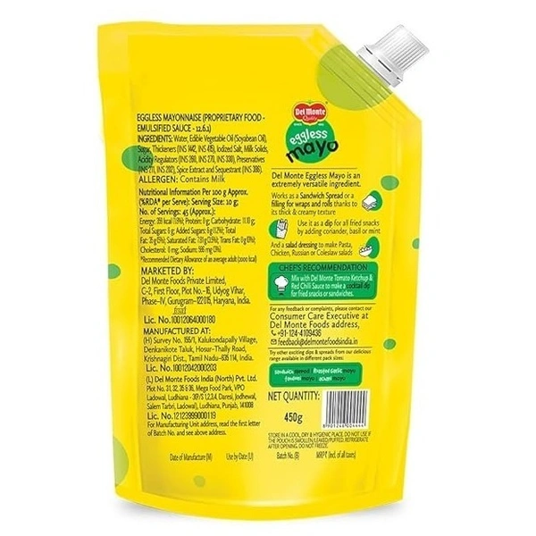 Del Monte Eggless Mayo, 500g - 450g