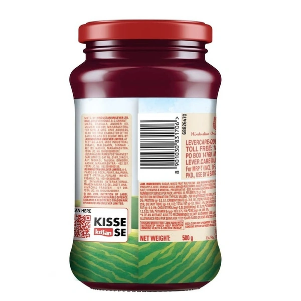 Kissan Mixed Fruit Jam, 500g - 500g