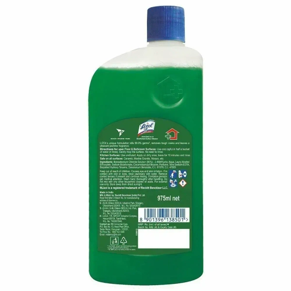 Lizol Disinfectant Surface Cleaner Jasmine, 975ml - 975 ml