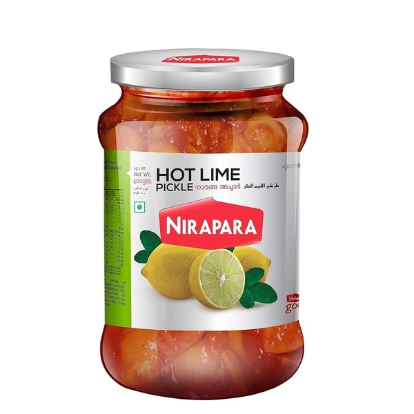 Nirapara Hot Lime Pickle Jar, 400g - 400g