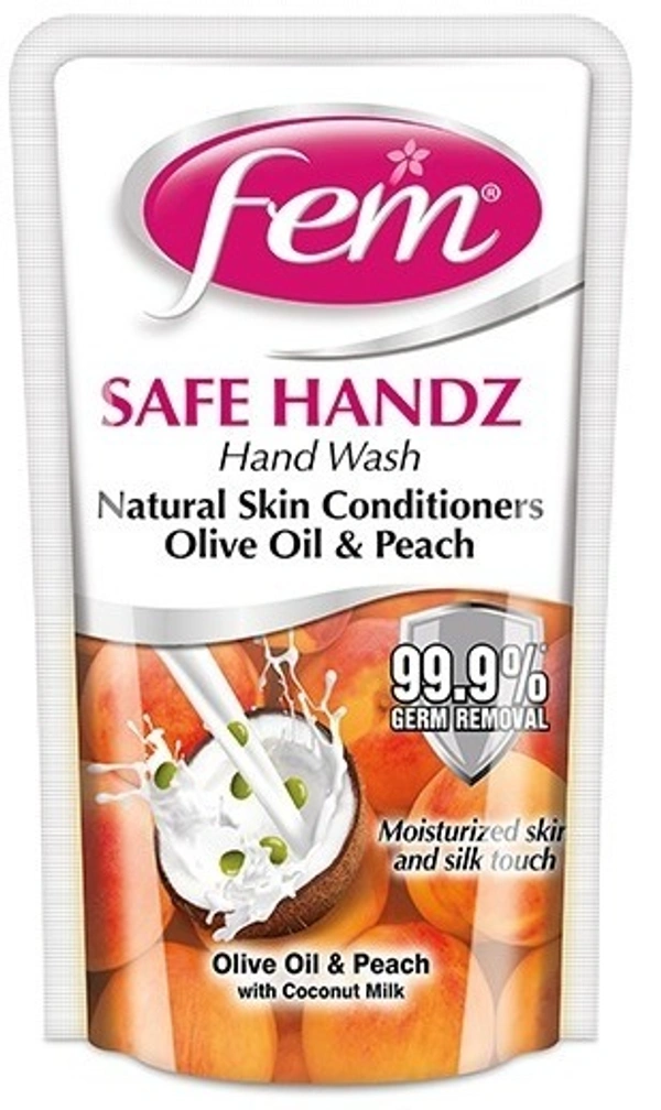 Fem Soft Handz Olive Oil& Peach Hand Wash, 185ml