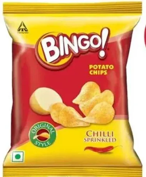 Bingo Chilli Sprinkled Original Style Potato Chips. Namkeens. - 90g