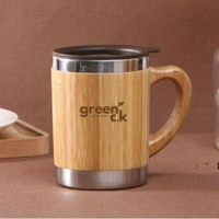 Bamboo Coffee or Tea Mug With Lid (1 Piece ) - Pack Of 1
