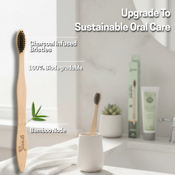 Greenloverstore Organic bamboo tooth brush pack of 3