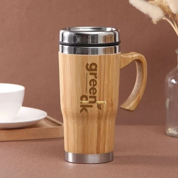 Greenloverstore Eco-friendly bamboo Tumbler With Handle