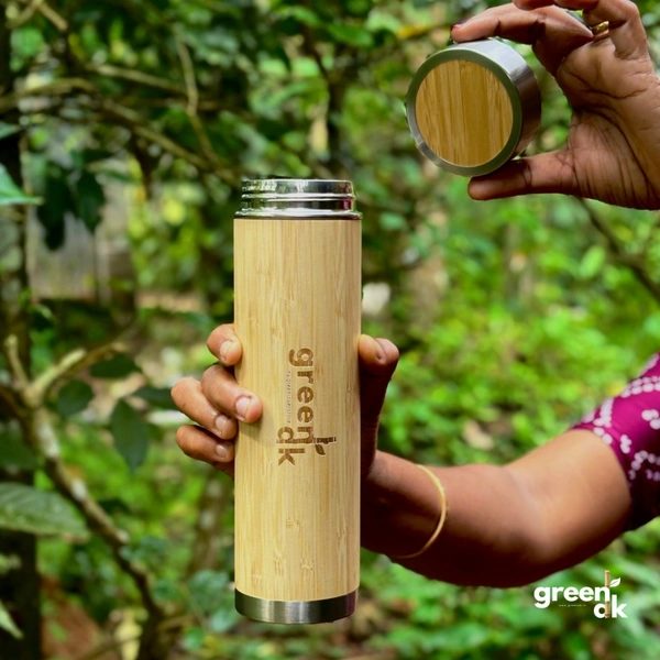 Greenloverstore Bamboo Bottle with Stainless Steel Diffuser 500ml - Pack Of 1