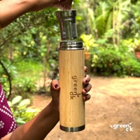 Greenloverstore Bamboo Bottle with Stainless Steel Diffuser 500ml - Pack Of 1