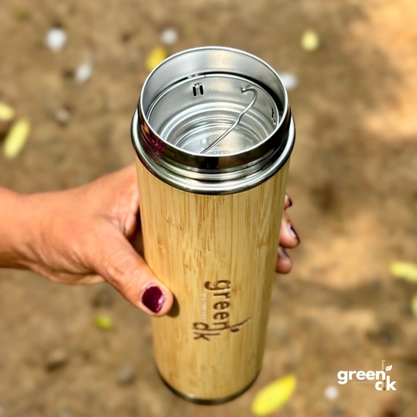 Greenloverstore Bamboo Bottle with Stainless Steel Diffuser 500ml - Pack Of 1