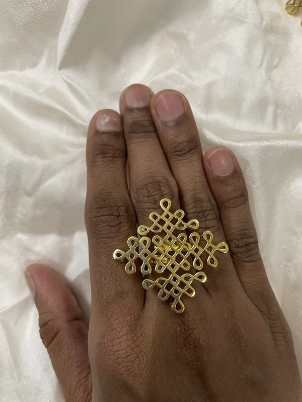 Katyayni (New Version) Finger Ring- Gold Plated 
