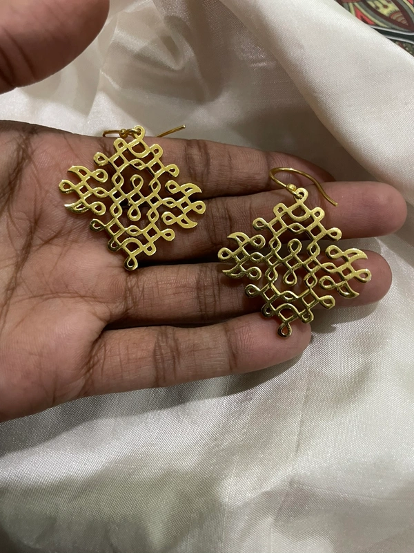 Avanthika New Version Gold Plated Hook Earrings