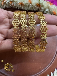 Floral Bangle Set Of 4 - Size 2.2 