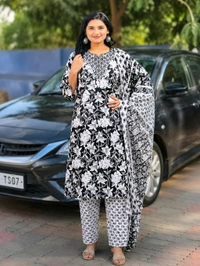3 Pic Cotton Kurti Set - XL