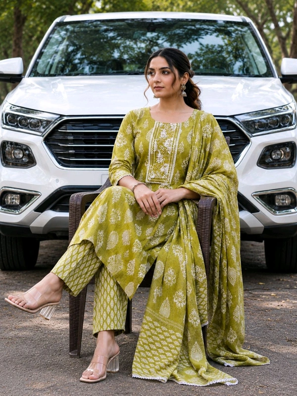 3 Pic Cotton Kurti Set - XXL
