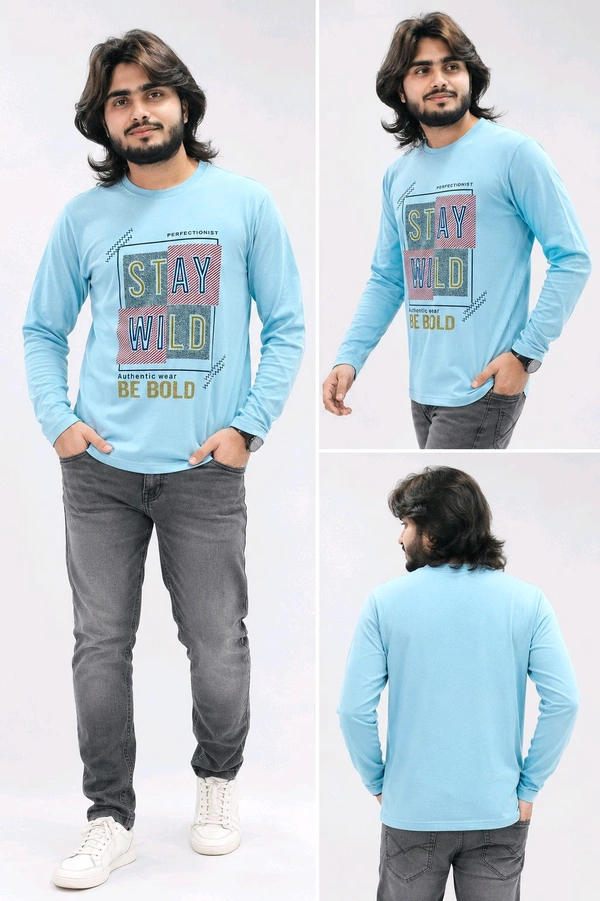 Men’s Full Sleeve Printed T-Shirt 2 Pics