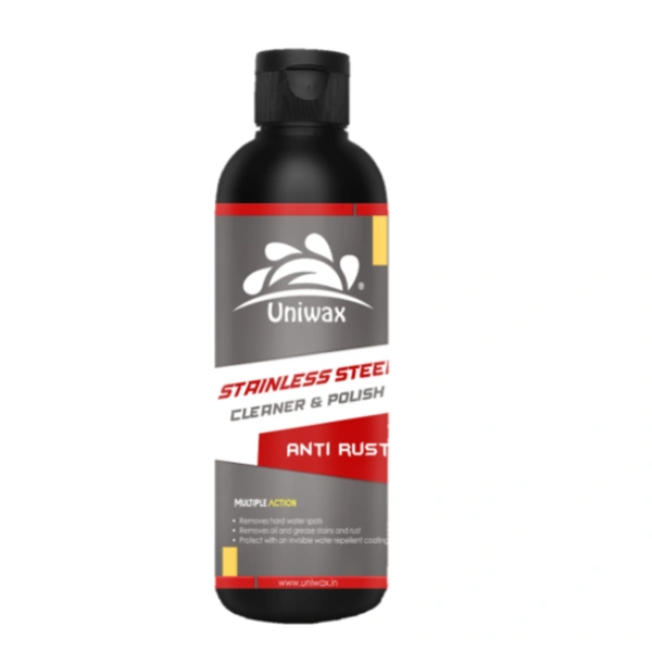 Uniwax Stainless Steel Polish – Streak-Free Cleaner & Protectant for Appliances, Sinks, Grills & More – Shines & Restores with Protective Coating - 200ml