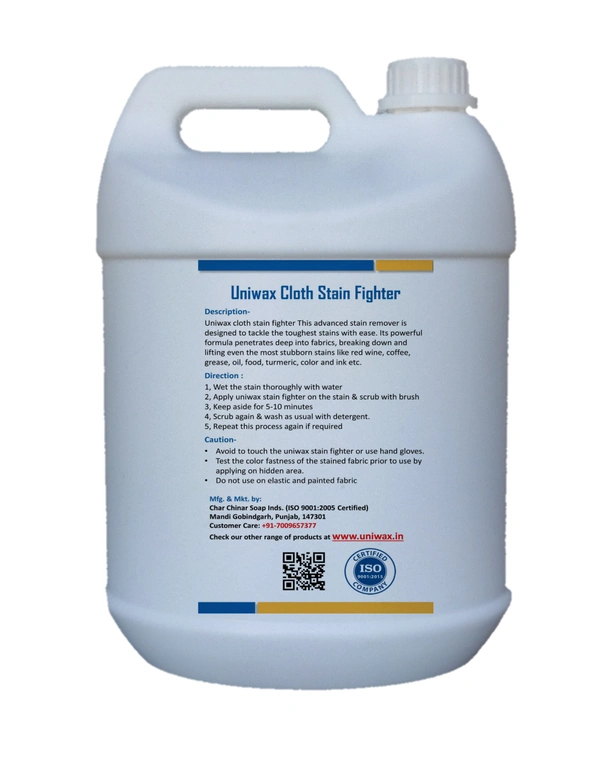 Stain Fighter / Stain Remover / Ink Stain, Oil Stain, Food Stain, Colour Stain - 5liter