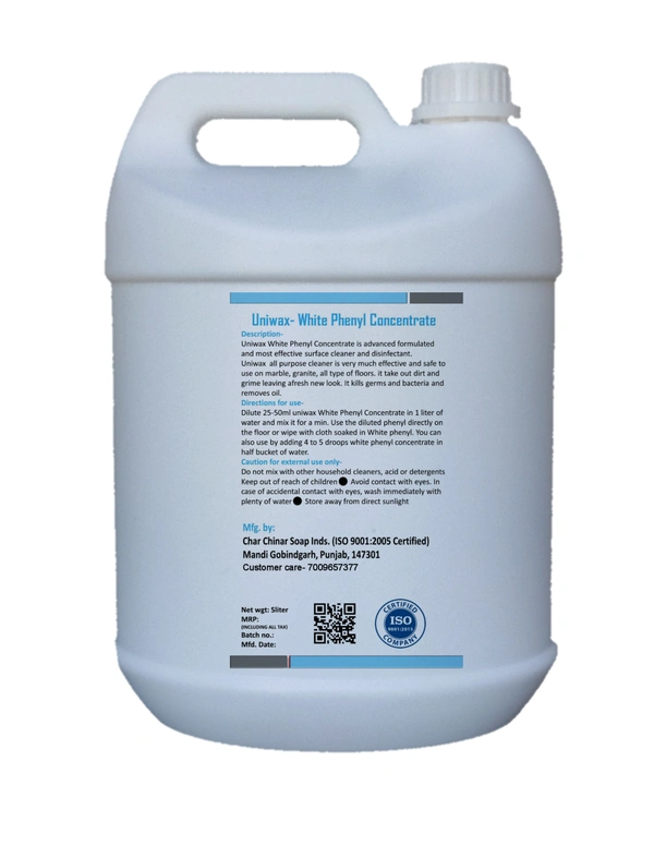 Uniwax White Phenyl Concentrate 1 liter Makes 40 liter - 5 liter