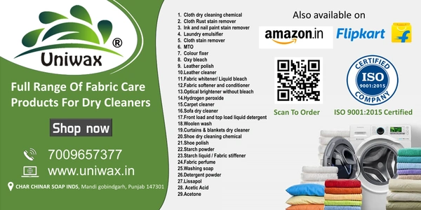 Uniwax Ink Remover, Ballpoint Pen, Fountain Pen, Ink, Permanent Marker, Gel Pen Stain Remover from Fabric and Furniture - 1 liter