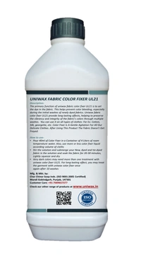 Fabric color fixer / fabric dye fixer / Color Binder / UL21 For Silk, Cotton, Georgette and all Fabric - 1 liter