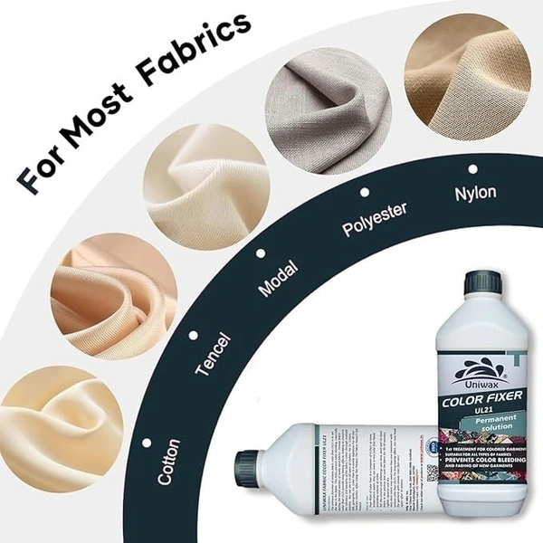 Fabric color fixer / fabric dye fixer / Color Binder / UL21 For Silk, Cotton, Georgette and all Fabric - 1 liter