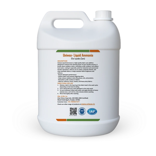 Liquid ammonia Alkaline cleaner for fabric Stain remover - 5 kg