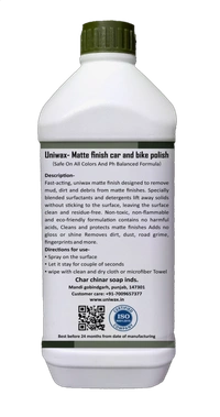 uniwax matte bike shampoo and polish combo - 1-1kg each