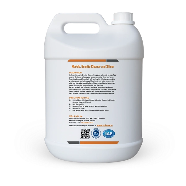 Uniwax Marble and Granite Cleaner surface cleaner and shiner Natural stone cleaner - 5 kg