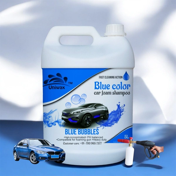 Uniwax Blue Foam Shampoo produces a thick, stable foam for superior cleaning. - 5kg