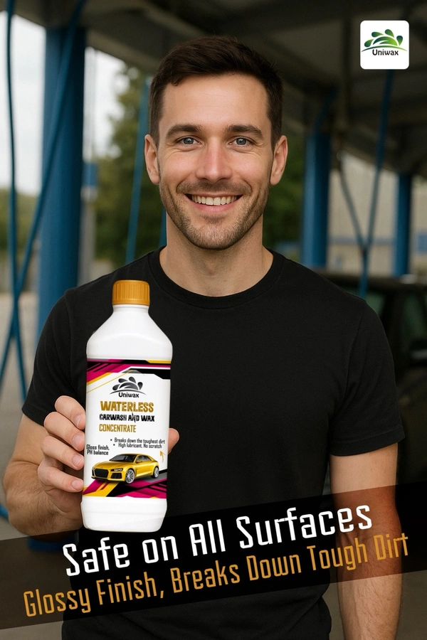 Uniwax drywash or Waterless car wash with wax concentrate Rinseless Car Wash | Eco Friendly Quick Detailer Spray | Exterior Car Cleaning | Car Care Products 1:100 - 1 kg
