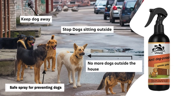 uniwax anti dog-poop / stop dogs from pooping or peeing outside gates / Street dog repellent / Stop Doing Potty - 1litr
