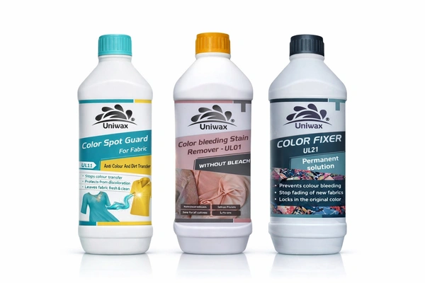 Uniwax Ultimate Fabric Color Care Combo – Prevents Color Bleeding, Removes Color Stains & Protects Fabric Colors - 3 liter