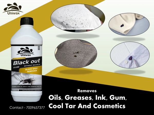 Black out- black stain remover DAMBER, PAINT, OIL, GREASE, GUM, COSMETICS, INK, ETC. UL02 - 1 liter