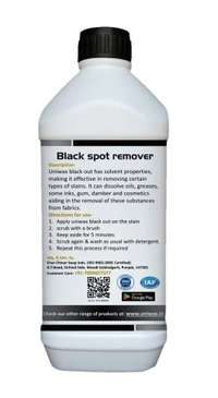 Black out- black stain remover DAMBER, PAINT, OIL, GREASE, GUM, COSMETICS, INK, ETC. UL02 - 1 liter