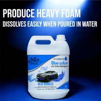Uniwax blue color foam wash with wax colour foam car wash shampoo - 5kg, Blue