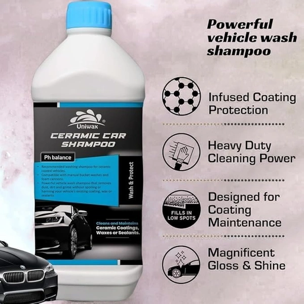 uniwax Premium Ceramic Car Shampoo – Ultra Shine & Protection - 1 kg