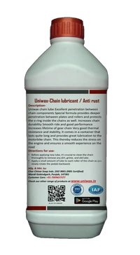 UNIWAX Chain lubricant / Anti rust Spray & Chain Cleaner Spray/ Prevent Chain breakage - 1 liter