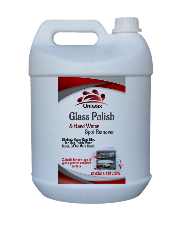Uniwax Glass Polish – Hard Water Stain Remover & Glass Cleaner – Restores Clarity & Shine - 5kg