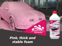 Uniwax color foam wash with wax colour foam car wash shampoo - 1kg, Pink