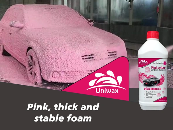 uniwax pink colour foam shampoo with wax / Produces Thick Coloured Foam Car Washing Liquid - 20 liter, Pink
