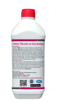 Uniwax color foam wash with wax colour foam car wash shampoo - 1kg, Pink